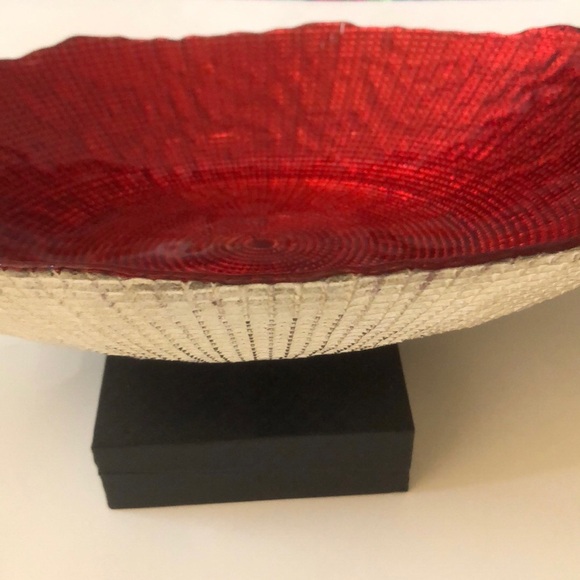 ‼️GONE ‼️ …Decorative Red Centre Piece Bowl, EUC. - Picture 7 of 9